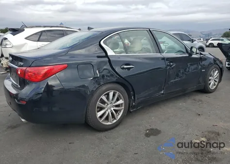 2014 Infiniti Q50 Hybrid Premium from USA, damaged, VIN JN1AV7AP2EM690282
